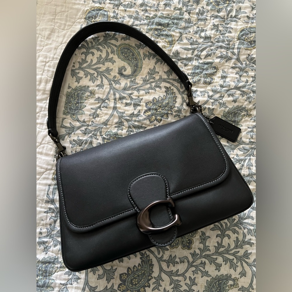 Coach Soft Tabby Shoulder Bag Black/Pewter